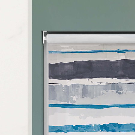 Brushstroke Indigo Cordless Roller Blinds Product Detail