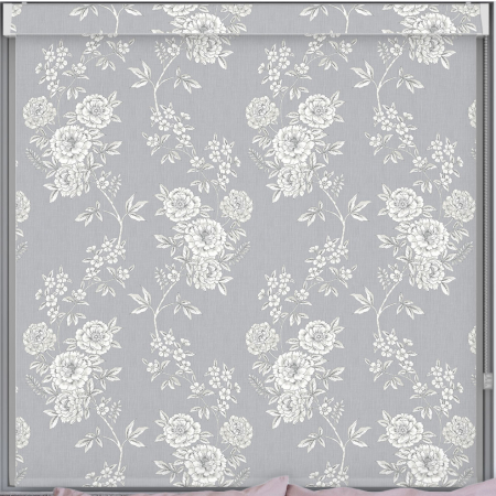 Camelia Grey Blackout Pelmet Roller Blind Cropped Image