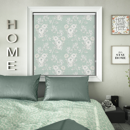 Camelia Teal Blackout Roller Blind