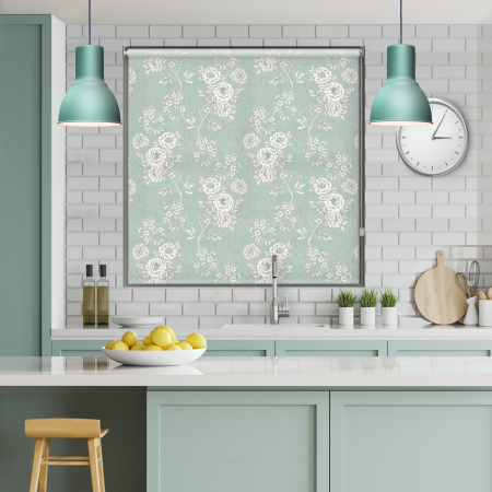 Camelia Teal Roller Blind