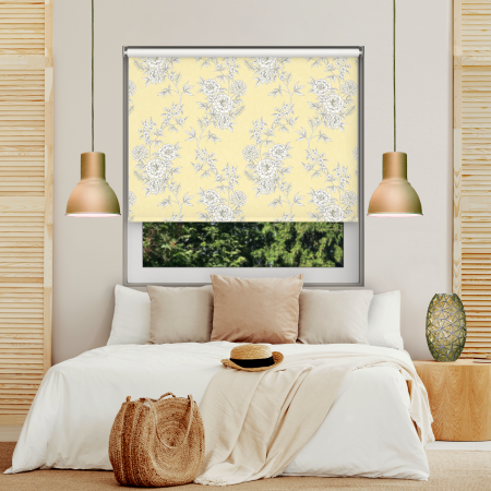 Camelia Yellow Blackout Cordless Roller Blind Image 2