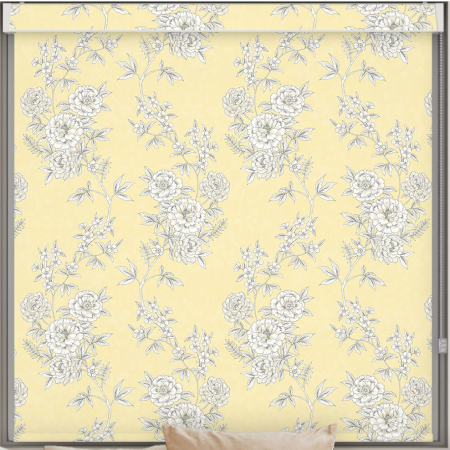Camelia Yellow Blackout No Drill Roller Blind Cropped Image
