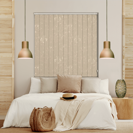 Cape Tulip Champagne Vertical Blinds