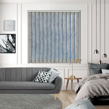 Cape Tulip Silver Replacement Vertical Blind Slats Open