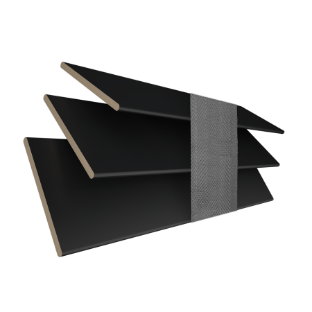 Carbon with Gallant Tape Wood Venetian Blinds 3 Slats