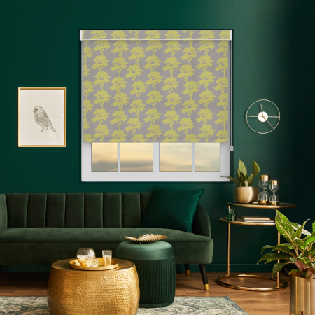 Carlin Green Pelmet Roller Blind Image 2