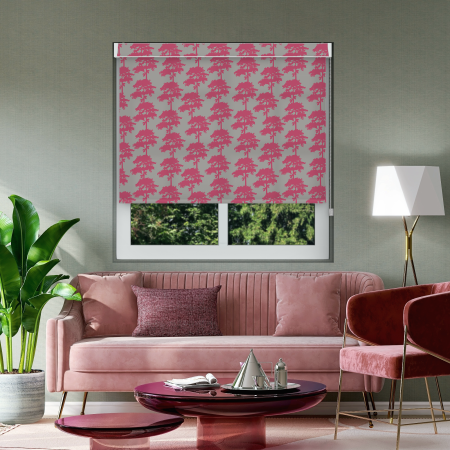 Carlin Pink Pelmet Roller Blind Image 2