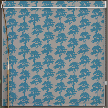 Carlin Teal No Drill Roller Blind Cropped Image