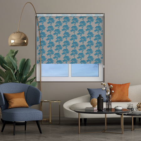 Carlin Teal Roller Blind Image 2