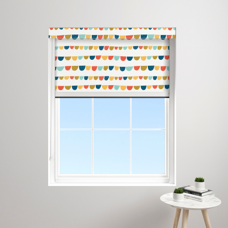 Cheerful Pennant Vivid XL Bloc Blinds Cassette Blinds Inside Fit Close Up