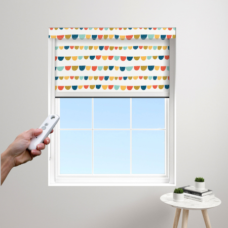 Cheerful Pennant Vivid Electric BlocOut Cassette Blinds Edge Fit