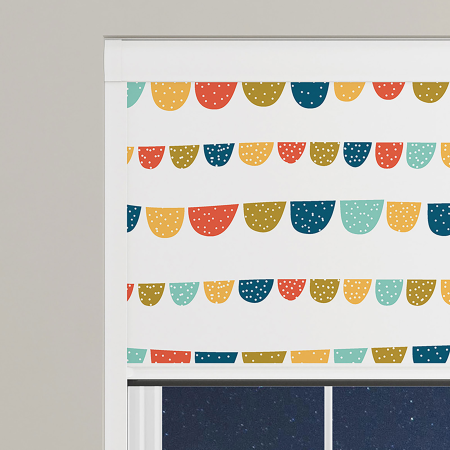 Cheerful Pennant Vivid Electric BlocOut Cassette Blinds Specs