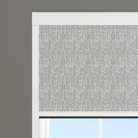 Chevron Grey Electric BlocOut Cassette Blinds Specs