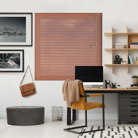 Clay Venetian Blinds Open
