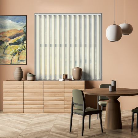 Cleo Cream Replacement Vertical Blind Slats Open