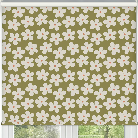 Clover Khaki Cordless Roller Blinds Frame