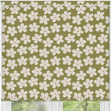 Clover Khaki No Drill Roller Blinds Frame