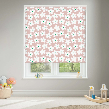 Clover Pink Pelmet Roller Blinds