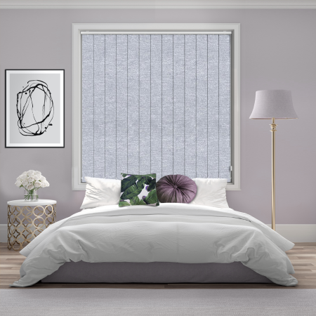 Cody Shimmer Silver Vertical Blinds