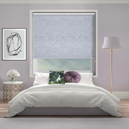 Cody Shimmer Silver Roller Blinds