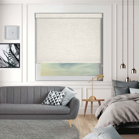 Cody Snow Shimmer Pelmet Roller Blinds