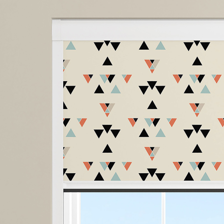 Coral Geo Triangle Electric BlocOut Cassette Blinds Specs