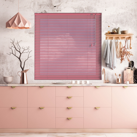 Coral Venetian Blinds Open
