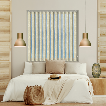 Cove Cream Replacement Vertical Blind Slats Open
