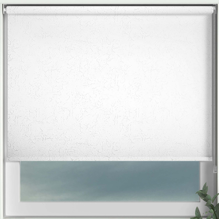 Crackles White Roller Blinds Frame