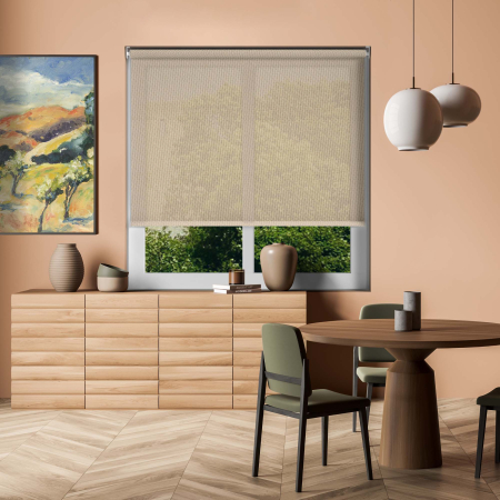 Cream Sun Screen Cordless Roller Blinds