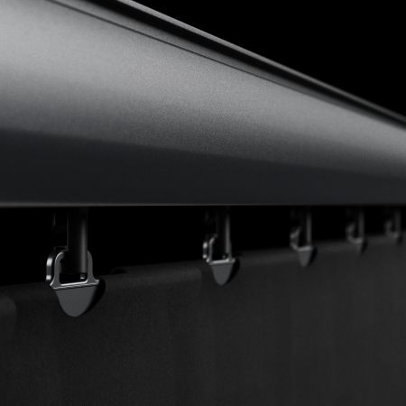 Cruz Anthracite Headrail Closeup