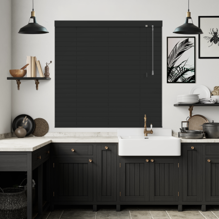 Dark Obsidian Venetian Blinds