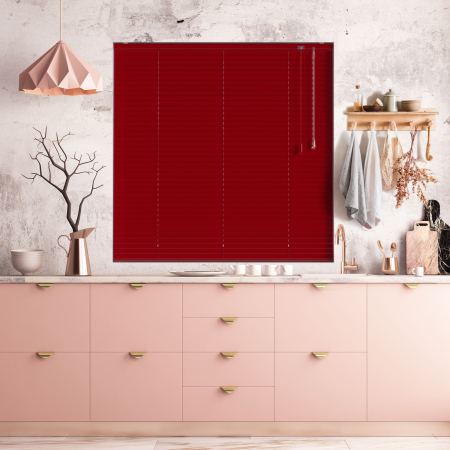 Deep Red Gloss Venetian Blinds