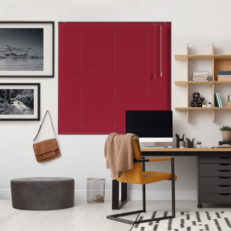 Deep Red Venetian Blinds