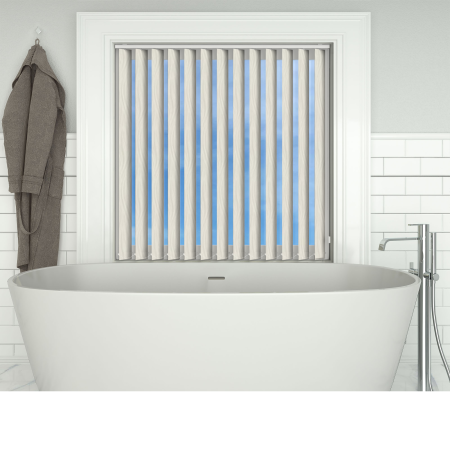 Divine Vanity Vertical Blinds Open