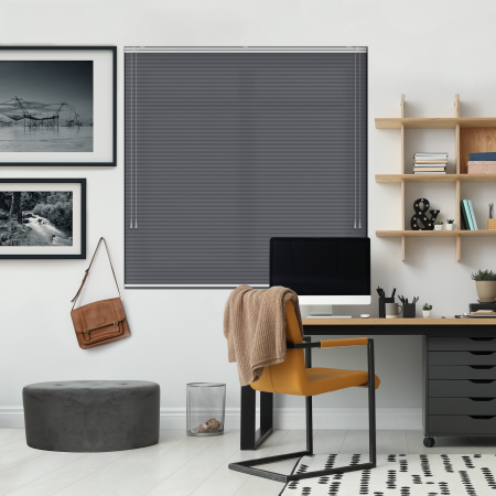 Free Hanging Dovestone Anthracite Pleated Honeycomb Blind Bottom Up Top Down Open