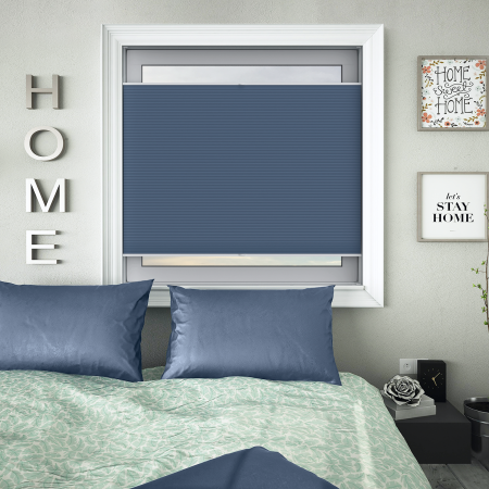 Tensioned Dovestone Blackout Neptune Pleated Honeycomb Blind Bottom Up Closed