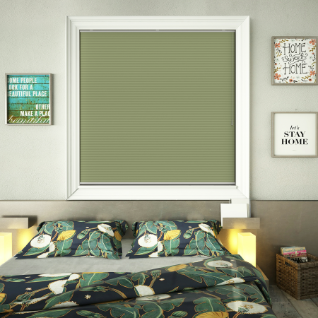 Free Hanging Dovestone Blackout Spring Pleated Honeycomb Blind Bottom Up Open