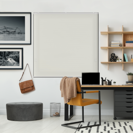 Free Hanging Dovestone Cream Pleated Honeycomb Blind Bottom Up Top Down Open