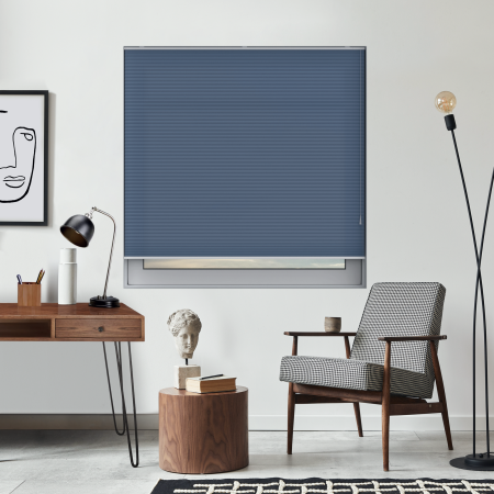 Free Hanging Dovestone Neptune Pleated Honeycomb Blind Bottom Up Closed