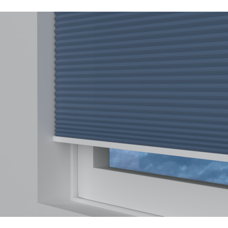 Free Hanging Dovestone Neptune Pleated Honeycomb Blind Side View