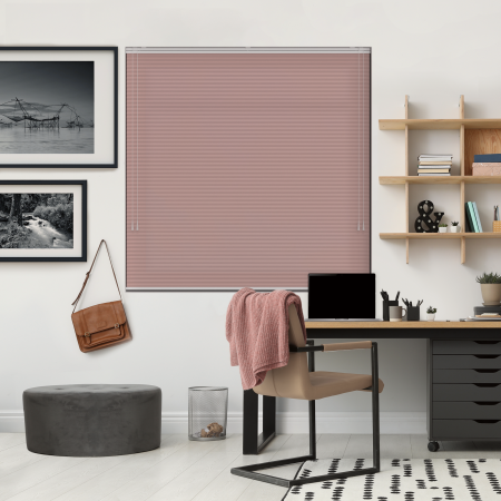 Free Hanging Dovestone Orchid Pleated Honeycomb Blind Bottom Up Top Down Open