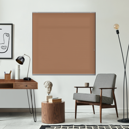 Free Hanging Dovestone Terra Pleated Honeycomb Blind Bottom Up Open