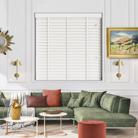 Dream Wood Grain Faux Wood with Arctic Tape Wood Venetian Blinds