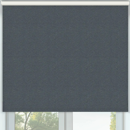 Durham Blackout Denim Cordless Roller Blinds Frame