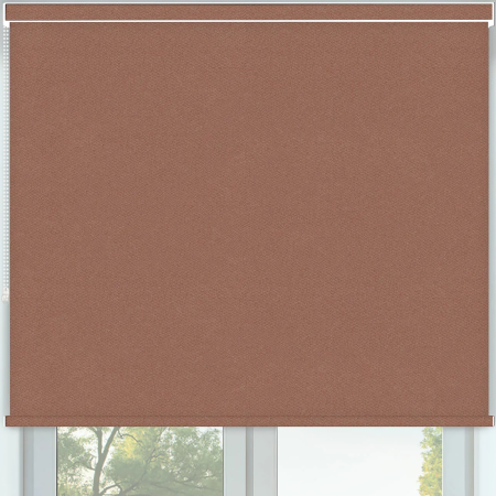 Durham Blackout Rust Pelmet Roller Blinds Frame
