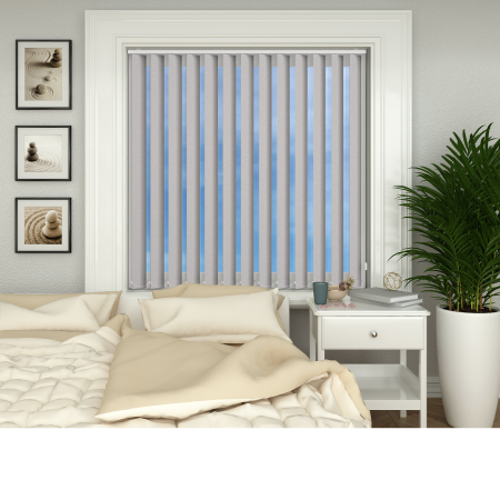 Eden Beige Vertical Blinds Open