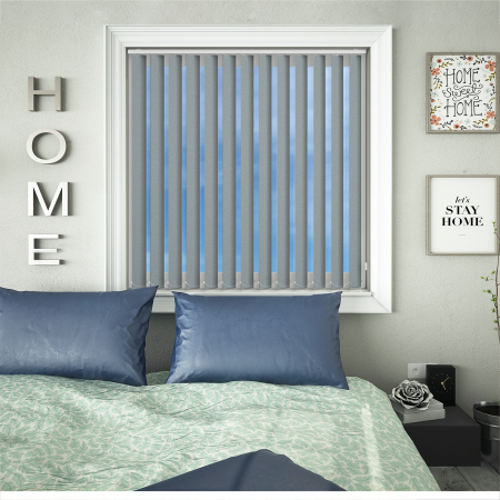 Eden Denim Vertical Blinds Open