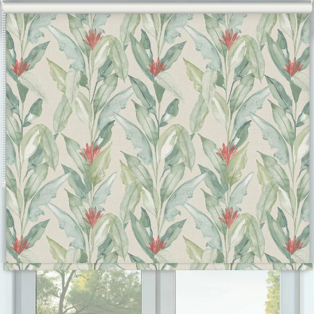 Eden Palm Green Roller Blinds Frame