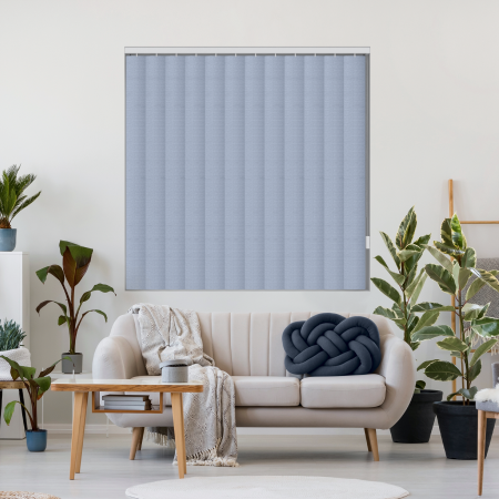 Elara Denim Rigid PVC Replacement Vertical Blind Slats Closed